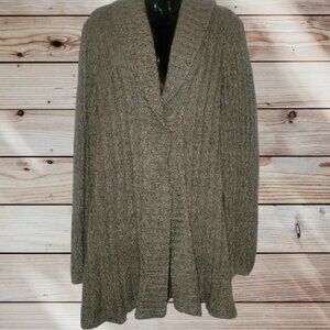 Croft & Barrow XL Chunky-Knit Light Brown Cozy Cardigan Sweater Tunic Length